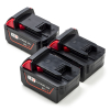 3-Pack Milwaukee M18 B4 / 4932430063 accu's (18 V, 4.0 Ah, 123accu huismerk) AMI00583 - 1