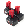 3-pack Milwaukee M12 B6 / 4932451395 accu's (12 V, 6.0 Ah, 123accu huismerk)