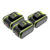 3 stuks: Worx PowerShare WA3644 / WA3553 / 20V Max accu's (20 V, 4.0 Ah, 123accu huismerk) AWO00123 - 1