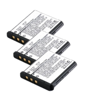 3x FujiFilm NP-50 / NP-50A accu (3.7 V, 750 mAh, 123accu huismerk)  AFU00331