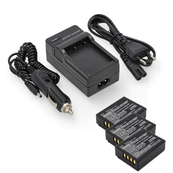 3x FujiFilm NP-W126 / NP-W126S accu's + lader (7.4 V, 1020 mAh, 123accu huismerk) AFU00311 - 1