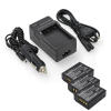 3x FujiFilm NP-W126 / NP-W126S accu's + lader (7.4 V, 1020 mAh, 123accu huismerk) AFU00311 - 1