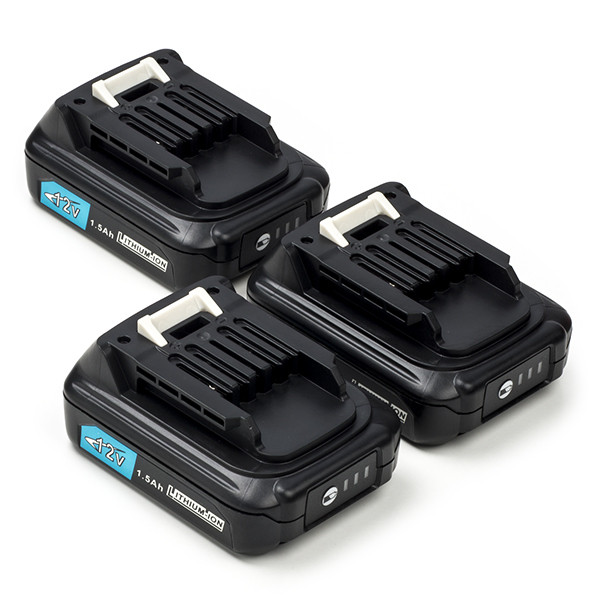 3x Makita BL1021B CXT / 197396-9 accu's (12 V, 1.5 Ah, 123accu huismerk)  AMA00538 - 1