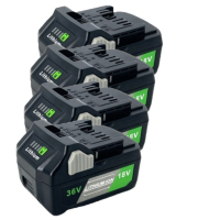 4 stuks: Hikoki Multivolt BSL36A18 / BSL36B18 accu's (18V - 36V, 6.0 Ah - 3.0 Ah, 123accu huismerk) AHI00315