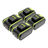 4 stuks: Worx PowerShare WA3644 / WA3553 / 20V Max accu's (20 V, 3.0 Ah, 123accu huismerk) AWO00121 - 1