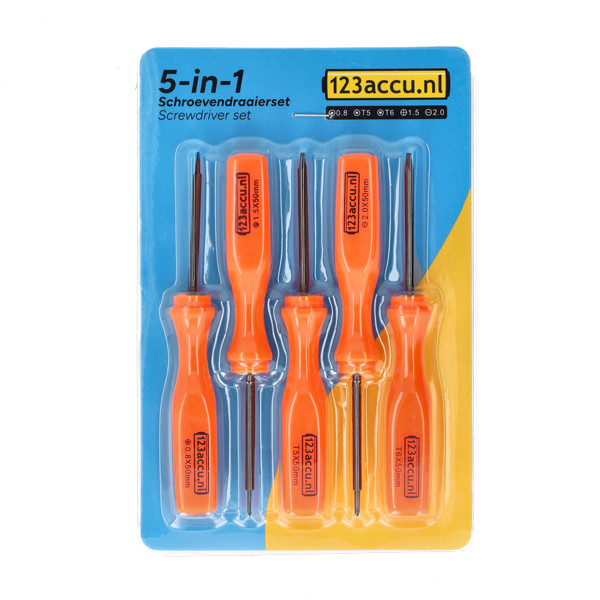 5-in-1 schroevendraaierset (123accu huismerk) ADR00288 - 1
