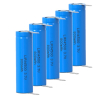 5 stuks: ICR14500 / 14500 batterij met soldeerlippen (3.7 V, 800 mAh, 123accu huismerk) ADR00159 - 1