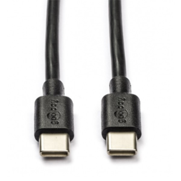 ACCU USB C naar USB C kabel (1 meter, zwart)  AAC00848 - 1