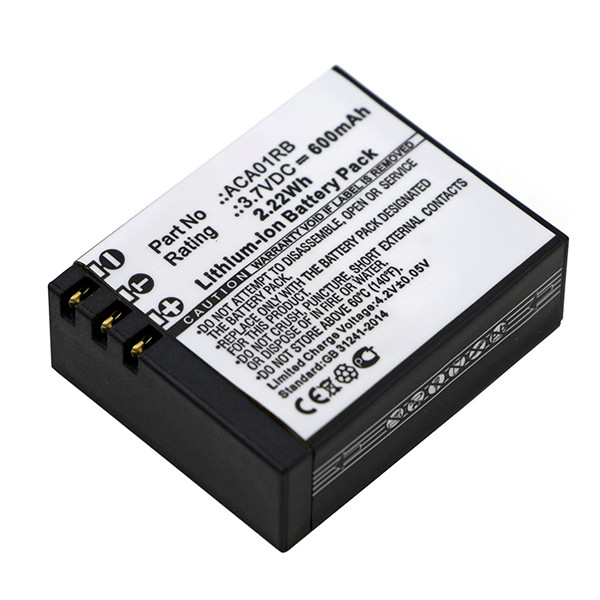 ACTIVEON ACA01RB accu (3.7 V, 600mAh, 123accu huismerk)  AAC00614 - 1
