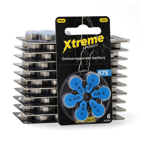 Aanbieding: 123accu Xtreme Power 675 / PR44 / Blauw gehoorapparaat batterij 120 stuks (123accu huismerk) ADR00373 - 1