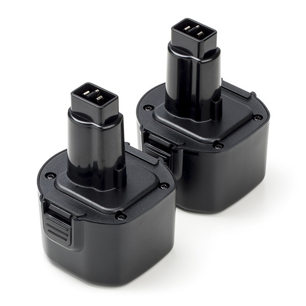 Aanbieding: 2 stuks DeWalt DE9036 / 9.6V XR accu's (9.6 V, 2.0 Ah, 123accu huismerk) ADE00593 - 1