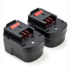Aanbieding: 2x Black & Decker A12 / A1712 / HPB12 accu (12 V, 1.5 Ah, 123accu huismerk)