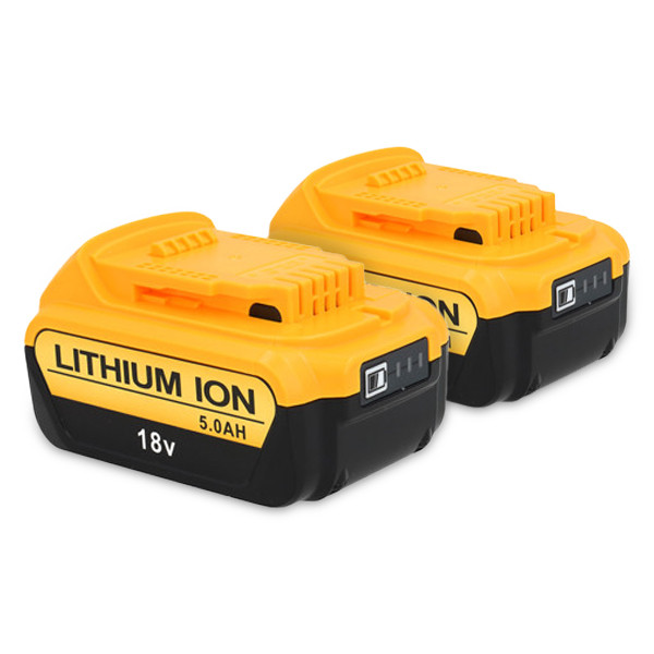 Aanbieding: 2x DeWalt DCB184 XR Li-ion accu's (18 V, 5.0 Ah, 123accu huismerk) ADE01205 - 1