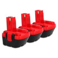 Aanbieding: 3x Bosch BAT043 accu (12 V, 3.0 Ah, Ni-MH, 123accu huismerk) ABO00360