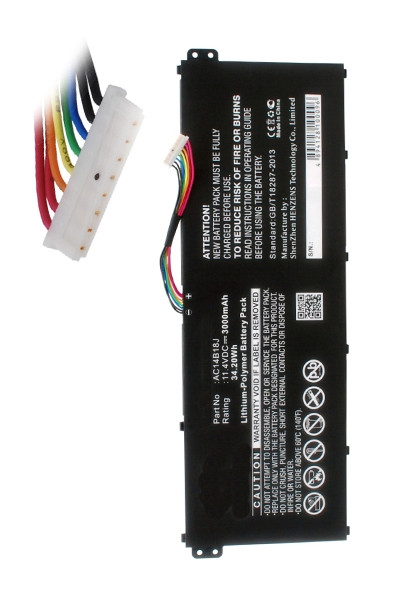 Acer AC14B18J / AC14B18K accu (11.4 V, 3000 mAh, 123accu huismerk)  AAC00561 - 1