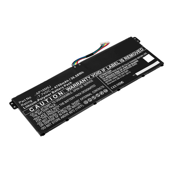 Acer AP16M5J / KT.00205.004 accu (7.7 V, 4750 mAh, 123accu huismerk)  AAC00773 - 1