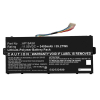 Acer AP19A5K accu (11.55 V, 3400 mAh, 123accu huismerk)
