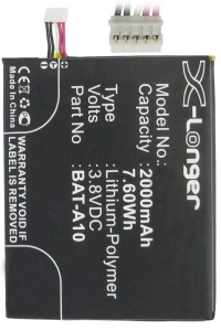 Acer BAT-A10 / KT.0010S.010 accu (2000 mAh, 123accu huismerk)  AAC00423
