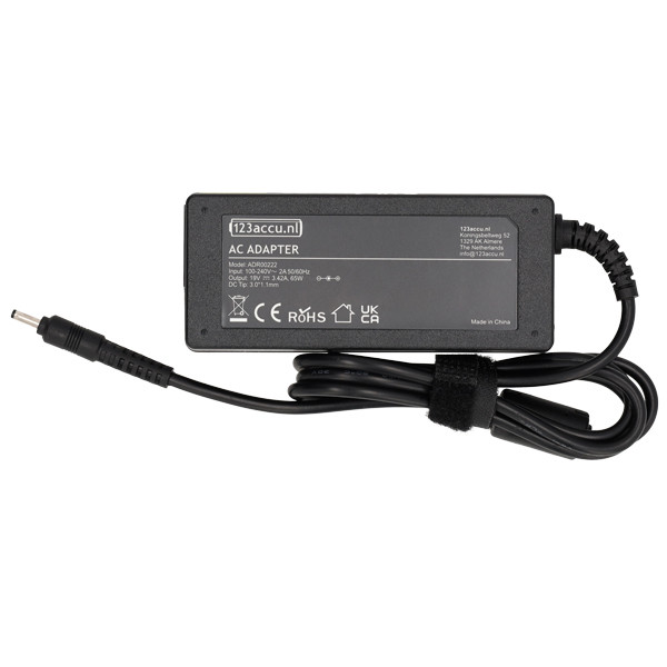 Acer adapter (19 V, 3.42 A, 65 W, 123accu huismerk)  ADR00222 - 2