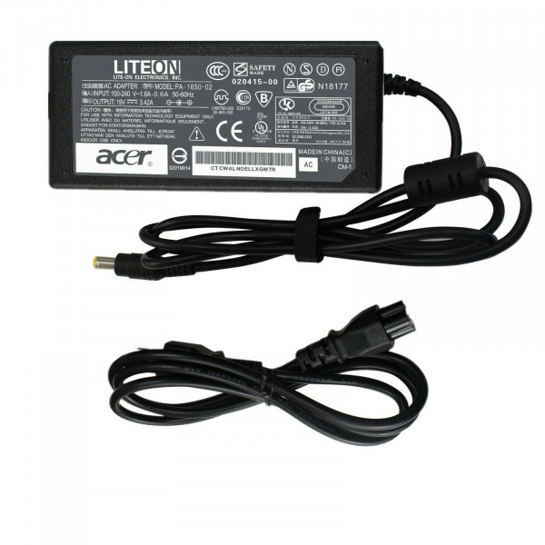 Acer adapter AP.0650A.001 / KP.06501.003 (19 V, 3.42 A, 65 W, 5.5 x 1.7 plugmaat origineel) AAC00778 - 1