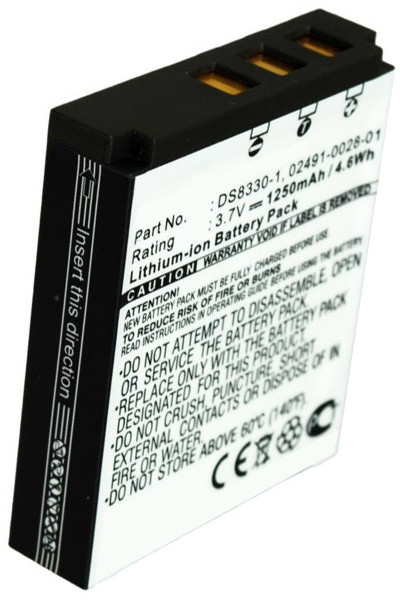 Advent DS8330-1 / 02491-0028-00 accu (1250 mAh, 123accu huismerk)  AAD00001 - 1