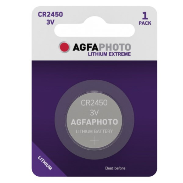 Agfaphoto CR2450 3V Lithium knoopcel batterij 1 stuk  290038 - 1