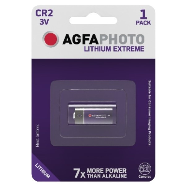 Agfaphoto CR2 Lithium Batterij (1 stuk, 3V, 750 mAh) 290016 - 1