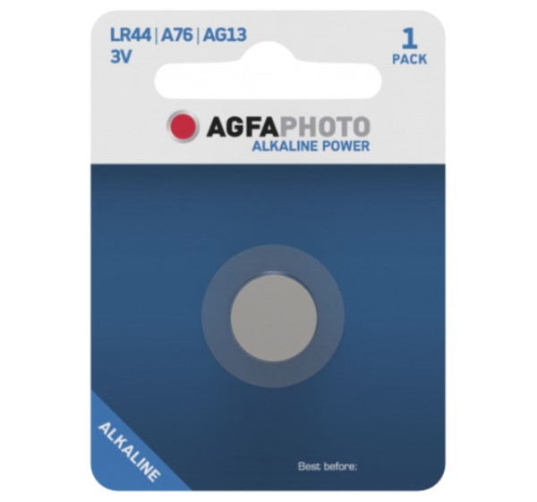 Agfaphoto LR44 / A76 / V13GA Alkaline knoopcel batterij 1 stuk  290042 - 1