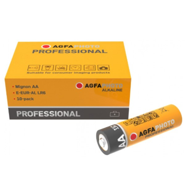 Agfaphoto Professional AA / LR06 / MN1500 Alkaline Batterij (10 stuks)  AAG00059 - 1