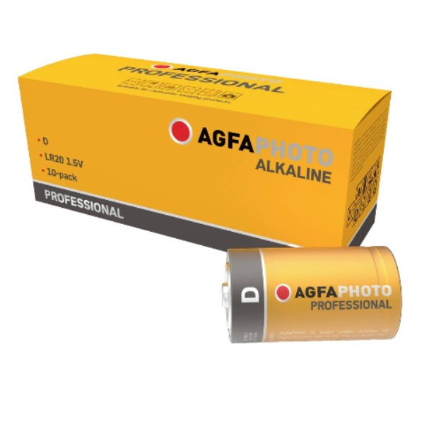 Agfaphoto Professional D / LR20 / MN1300 Alkaline Batterij (10 stuks)  AAG00072 - 1