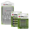 Agfaphoto Value Energy Charger + oplaadbare AA en AAA Ni-Mh batterijen (4 stuks 2300 mAh, 4 stuks 900 mAh)