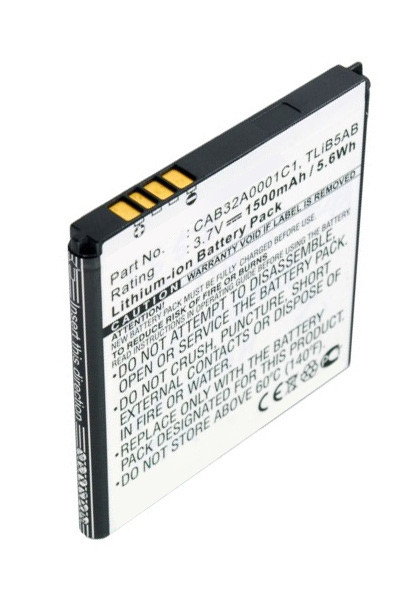 Alcatel CAB32A0001C1 / TLiB5AB accu (1500 mAh, 123accu huismerk)  AAL00033 - 1