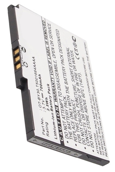 Alcatel OT-BY30 / T5001664AAAA / CAB30C0000C1 accu (700 mAh, 123accu huismerk)  AAL00038 - 1