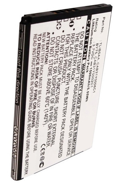 Alcatel TLIB5AA / CAB31Y0006C1 / BY75 accu (1500 mAh, 123accu huismerk)  AAL00037 - 1