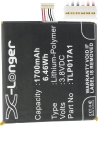 Alcatel TLP017A1 / TLP017A2 accu (1700 mAh, 123accu huismerk) AAL00075 - 1