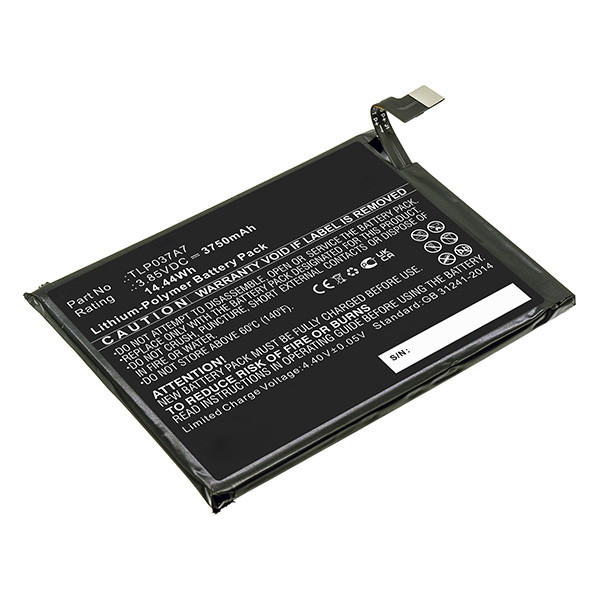 Alcatel TLP037A7 accu (3.85 V, 3750 mAh, 123accu huismerk)  AAL00282 - 1