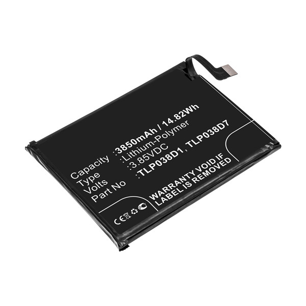 Alcatel TLP038D1 / TLP038D7 accu (3.85 V, 3850 mAh, 123accu huismerk)  AAL00269 - 1