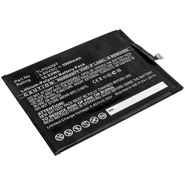 Alcatel TLP040M7 accu (3.8 V, 3900 mAh, 123accu huismerk)  AAL00254 - 1