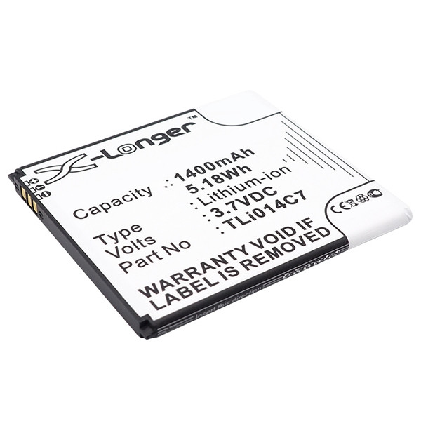 Alcatel TLi014C7 accu (1400 mAh, 123accu huismerk)  AAL00172 - 1