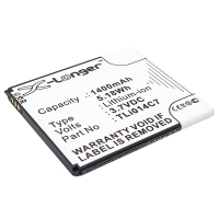 Alcatel TLi014C7 accu (1400 mAh, 123accu huismerk)  AAL00172