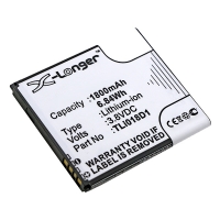 Alcatel TLi018D1 / TLi018D2 accu (1800 mAh, 123accu huismerk)  AAL00186