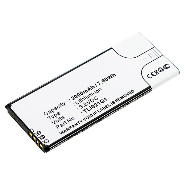 Alcatel TLi021G1 accu (3.8 V, 2000 mAh, 123accu huismerk)  AAL00268 - 1