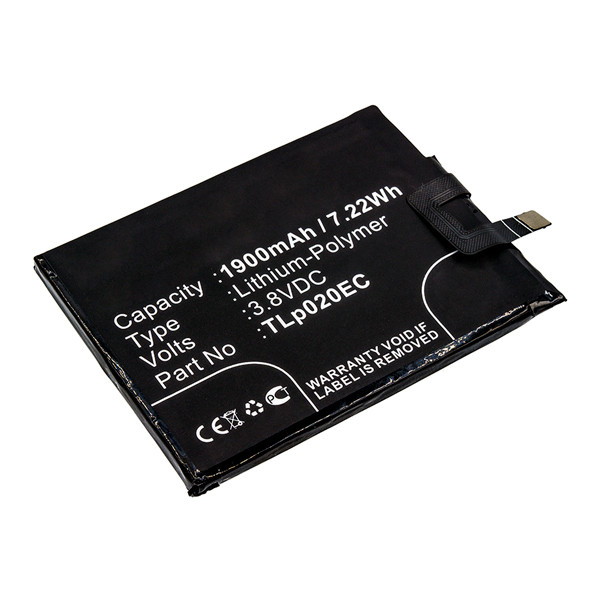 Alcatel TLp020EC accu (1900 mAh, 123accu huismerk)  AAL00216 - 1