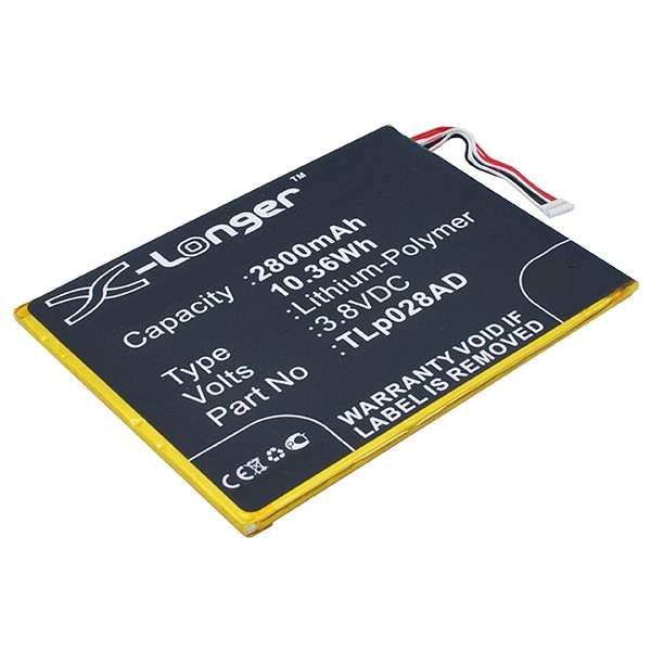 Alcatel TLp028AD accu (3.8 V, 2800 mAh, Li-pl, 123accu huismerk)  AAL00096 - 1