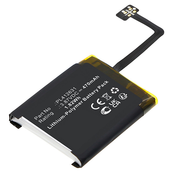 Amazfit PL412631 accu (3.87 V, 470 mAh, 123accu huismerk) AAM00167 - 1