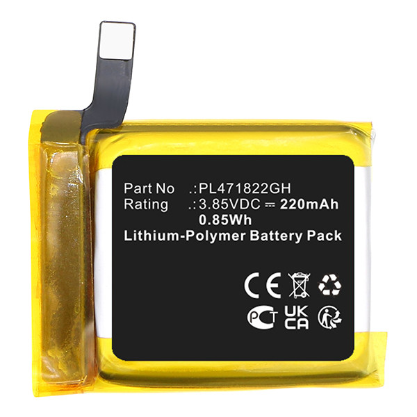 Amazfit PL471822GH accu (3.85 V, 220 mAh, 123accu huismerk) AAM00164 - 2