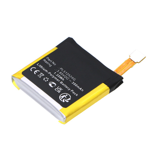 Amazfit PL512524G accu (3,85 V, Li-pl, 350mAh, 123accu huismerk)  AAM00160 - 1