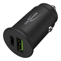 Ansmann 2-poorts USB auto snellader 30W (1x USB-C PD3.0, 1x USB-A QC3.0) AAN00237