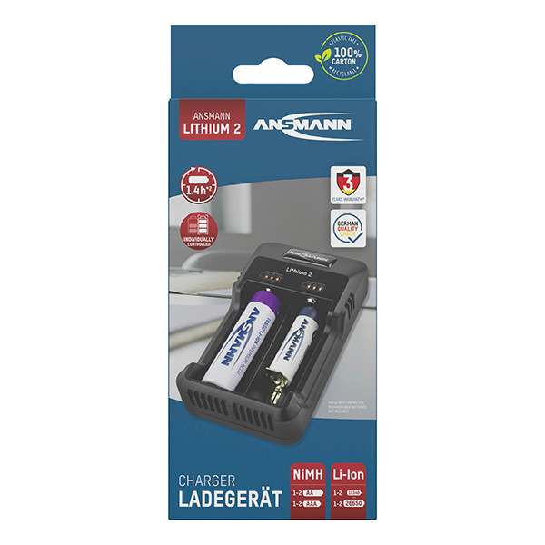 Ansmann Acculader voor 18650 Li-ion accu's + AA / AAA Ni-MH batterijen AAN00205 - 2
