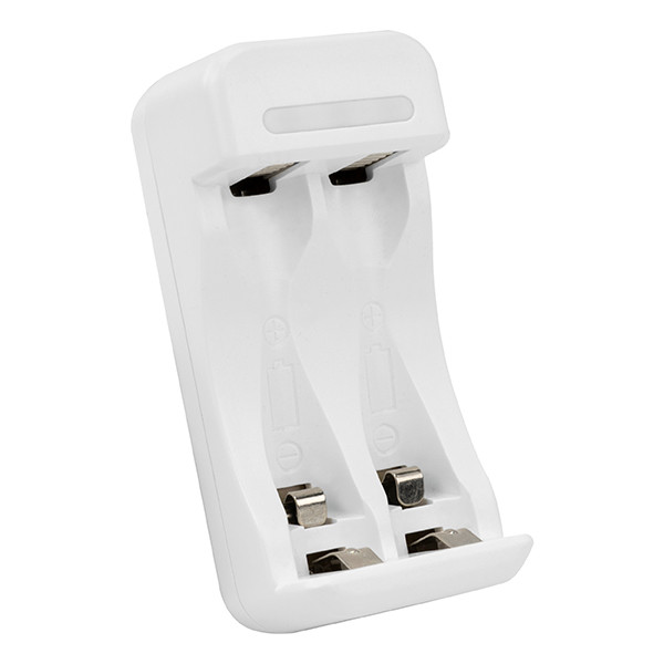 Ansmann Basic II Batterijlader + oplaadbare AA Ni-MH batterijen (2 stuks, 1300 mAh) AAN00193 - 1